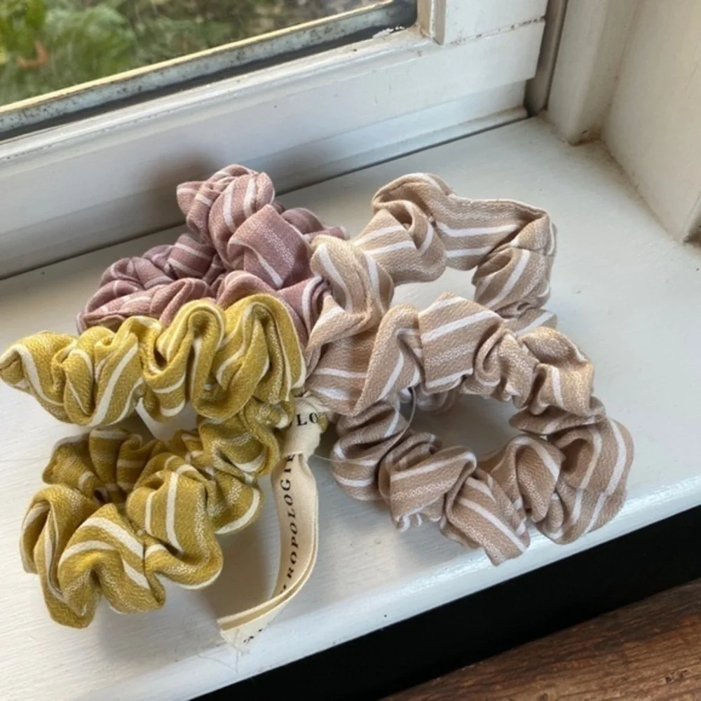 Anthropologie Striped Scrunchie Bundle
